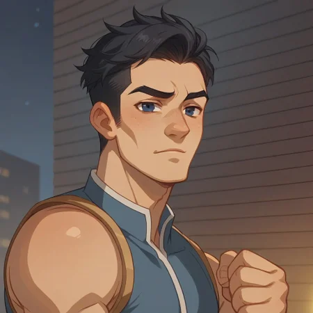 score_9, score_8_up, score_7_up, absurdres, intricate details, masterpiece, best quality, expressiveh, source_anime, screencap, high quality cg, 8k, best quality,
1boy, face focus, solo, close up,
(Tall, handsome face, dimples, cheek bones,)
(Dan, black eyes, black hair, undercut, Redemption uniform)
Outdoors, (neon city scape, night time), dynamic angle, dim lighting, dynamic pose,
(Fighting pose, dynamic pose, dynamic fighting pose)