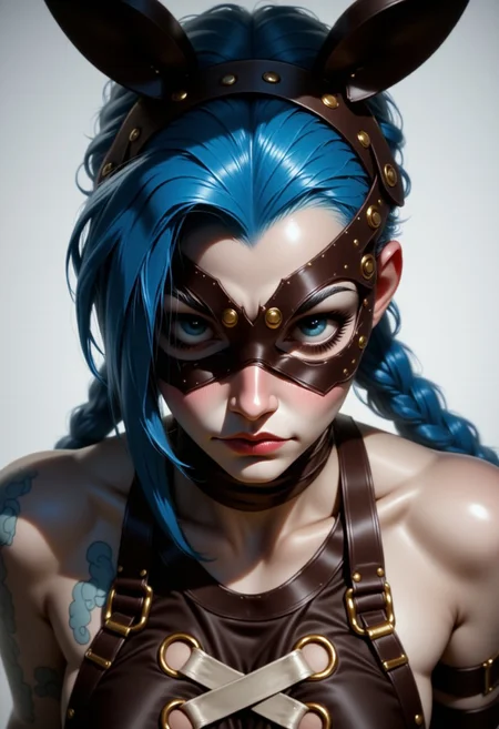 sexy jinx in bunny_mask, epic realism, masterpiece, sexy vibe, best quality