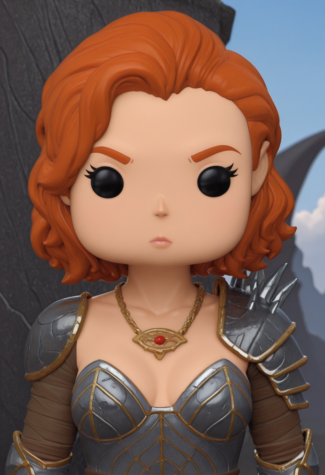 masterpiece, best quality, amazing quality,  funkopop, <lora:funkoPopIllustrious:1>, solo, 1girl,
aribethnwn, armor, shoulder armor, necklace,portrait, <lora:aribethIllustrious:1>