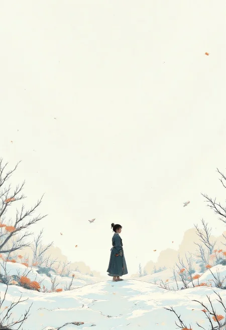 A vast, endless white expanse stretches in all directions, pure and unbroken, as if the world has been stripped down to its essence. In the middle of this void stands an animal, solitary and surreal. Its form is simple yet otherworldly, blending sharp details with abstract touches. Its coat—or feathers, or scales—shimmer with a pearlescent sheen, reflecting soft hints of color: faint golds, silvers, and pastel blues that seem to shift and dissolve in the light.
The animal’s pose is both deliberate and enigmatic, as though frozen mid-motion or caught in a moment of profound thought. Its shadow stretches impossibly long across the white surface, fading into the distance like a whisper. Around it, the void is almost tangible, the emptiness pressing inward, creating an aura of quiet significance around the creature.
Above, the sky is barely distinguishable from the ground, a pale, glowing expanse that hints at infinity. A single, faint mark—perhaps a crescent moon or the outline of an eye—hovers far above, a subtle, symbolic presence in the overwhelming blankness.
The scene is serene yet charged with meaning, the animal a lone figure in a world of quiet potential, where every movement and shadow feels like part of a story yet to be written.