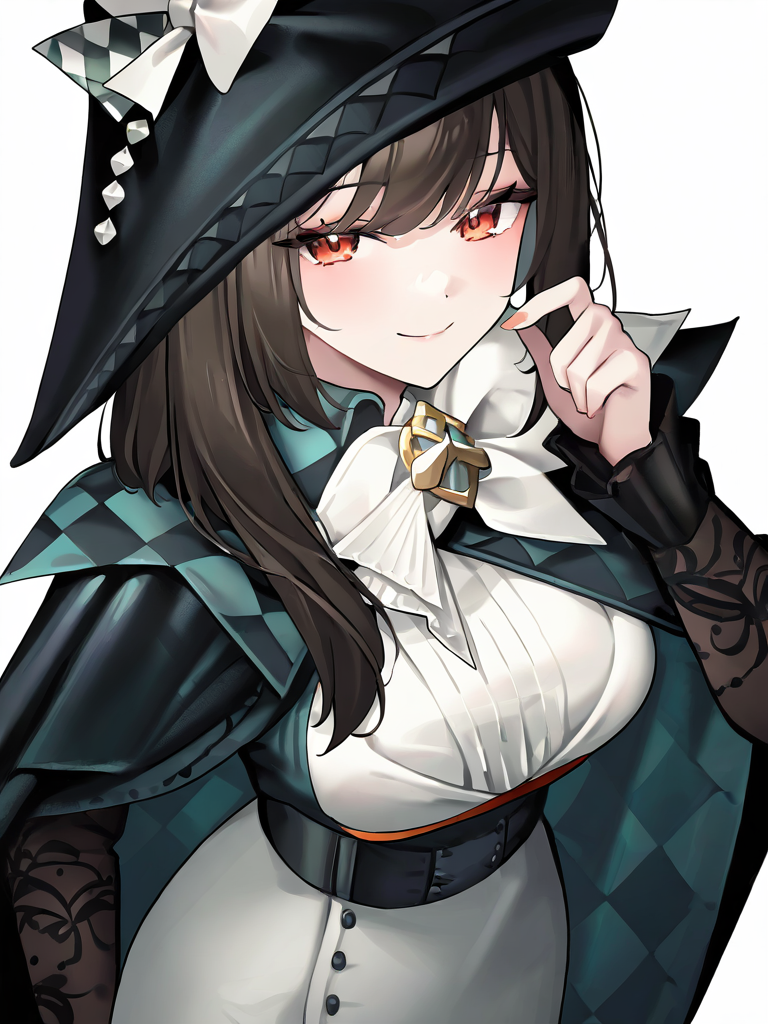 1girl,solo,looking at viewer,(semmelweis:1.2),simple background,white background,smile,cowboy shot,<lora:semmelweis-000012:0.8>,, masterpiece, best quality, very aesthetic, absurdres,newest, incredibly absurdres,