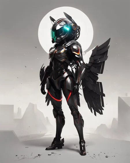 closeup portrait of a robotic angel, (robotic wings:1.4) glass helmet, glass visor, AngelicStyle #cinematic <lora:SDXLAngelic:0.9> powerful, angelic, cyberpunk, sci-fi, red highlights, lens flare, smoke, (Studio ghibli style, Art by Hayao Miyazaki:1.2), Anime Style, Manga Style, Hand drawn, cinematic sensual, Sharp focus, humorous illustration, big depth of field, Masterpiece, concept art, trending on artstation, Vivid colors, Simplified style, trending on ArtStation, trending on CGSociety, Intricate, Vibrant colors, Soft Shading, Simplistic Features, Sharp Angles, Playful, Vector art, Vivid colors, Clean lines, Sharp edges, Minimalist, Precise geometry, Simplistic, Smooth curves, Bold outlines, Crisp shapes, Flat colors, Illustration art piece, High contrast shadows, Technical illustration, Graphic design, Vector graphics, High contrast, Precision artwork, Linear compositions, Scalable artwork, Digital art