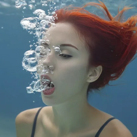 (absolutely highly detailed underwater photo), submerged asian girl, blowing air bubbles, underwater ocean environment, close-up
She is wearing a (silver color short wetsuit), she is slender, has narrow hips, tight ass, small ass, thigh gap and long legs, cute face, red hair pigtails floating around her head, dynamic pose
drkmdatmsftpicture
Underwater hair look, murky water
Twin ponytails, (red hair:1.5) accurate hands, accurate feet coral reef environment, the ground is white sand, very soft hair, her hair is floating in the water, blur the hair, dark blue background
back view, looking over her shoulder, she is facing to the left, (profile view:1.5) medium shot, pursed lips
exhaling air bubbles, air bubbles coming out of her mouth, raising air bubbles, air bubbles coming out of her nose, a few air bubbles inside her mouth, large trailing air bubbles at the top of the image, air bubbles at the corner of her mouth, air bubbles flowing out of her mouth, air bubbles flowing around the corners of her mouth, air bubbles in her hair, air bubbles trailing out of her mouth and nose
air bubbles have vertical (motion blur:0.4), air bubbles tinted (blue:1.3)
(best quality, incredible detail, ultra high skin detail:1.2) (cool light:1.5) (underwater:1.5) (skinny:1.3) (tight short wetsuit:1.4) (tight shorts:1.5) (floating hair:1.4) (skintight:1.4) (no wrinkles:1.3)