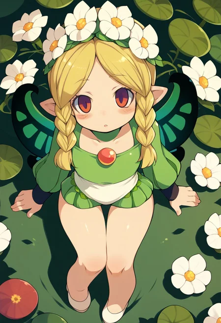 (zPDXL3),
(zPDXLxxx),
simple background,
1girl (mercedes) <lora:mercedes-PD-1.0:1>,
mercedes,
flowers,
thoughtful,
cute,
lily pad,
from above,