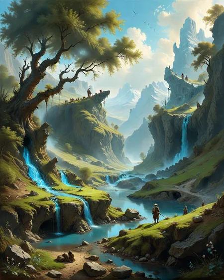 Alexander Ivanov (Biblical landscapes), Glacial valley with milky-blue streams, faded trail blazes on trees, charcoal burner's earth mound,weasel investigating burrow.Nanotech swamp digesting memories into fuel,
artstation, trending on artstation, highly detailed fantasy art, stocking, intricate, elegant, highly detailed, centered, digital painting, concept art, smooth, sharp focus,
<lora:tbh124-sdxl:0.15> style of Jean-Antoine Watteau,
<lora:tbh112-sdxl:0.15> style of Gregory Fromenteau
<lora:add-detail-xl:0.7>
<lora:Flux-XL_Scenery:0.15> flux-scenery,
<lora:Flux-style-xl-lora:0.15> flux-style
<lora:1dkXLP:0.15> 1dk,
<lora:urotatoXL10a:0.15> ur0tat0xl10a,
<lora:extremely_detailed:0.7> extremely detailed, Baroque art style, dynamic composition, dramatic lighting, rich colors, intricate details, professional-grade execution, captures the grandeur and theatricality of the Baroque period