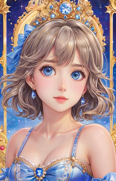 masterpiece,best quality,<lora:tbh375-sdxl:0.6>,illustration,style of Alex Grey portrait of idolmaster cinderella girls,