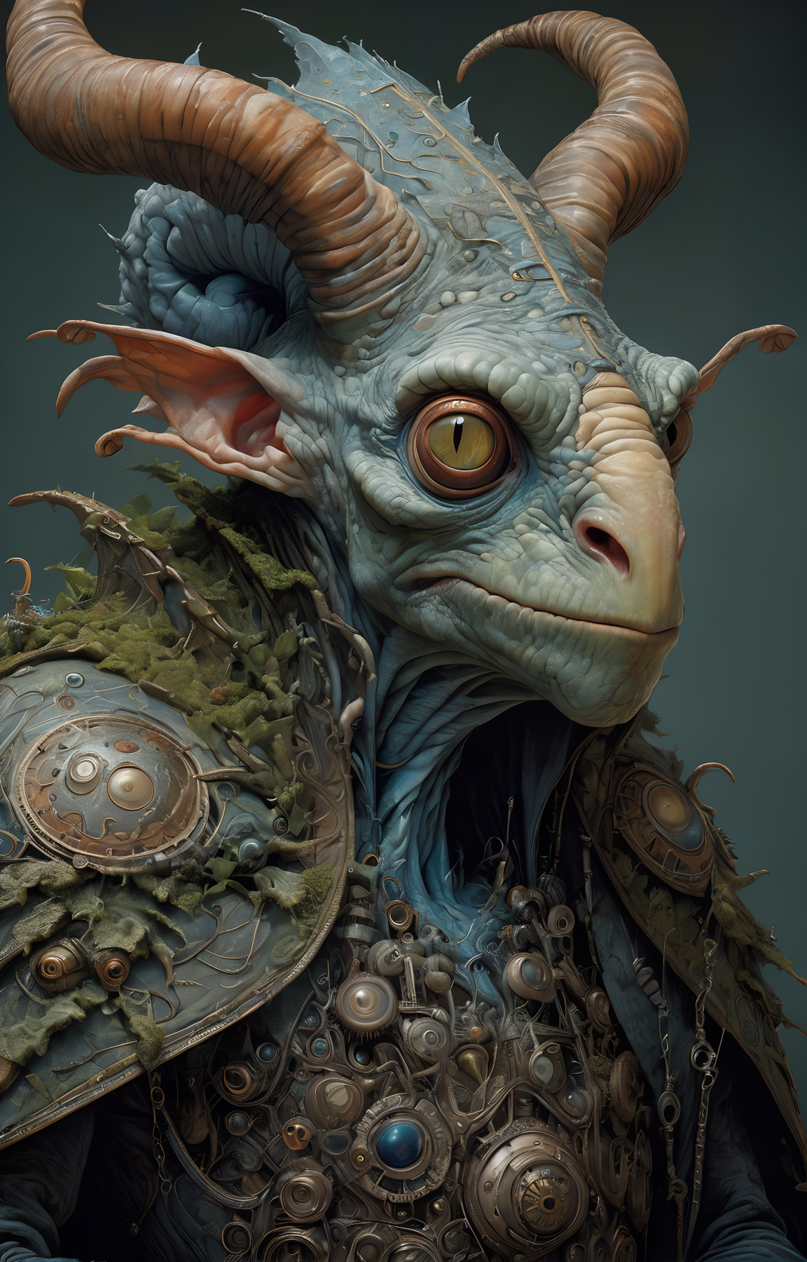 photography in the style of detailed hyperrealism ,creature ,fantasy,James Christensen,bold lines,hyper detailed