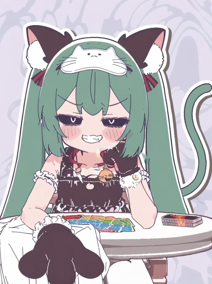 detailed background, shiny skin, posing, rating safe, 
<lora:nunumiku.pony:1>,
nunumiku, bbb, 
upper body, smug,