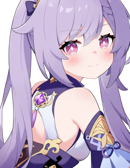 <lora:luolli:1>,blush,white background,simple background,1girl,solo,looking at viewer,smile,keqing \(genshin impact\),, masterpiece, best quality, very aesthetic, absurdres,newest, incredibly absurdres,
