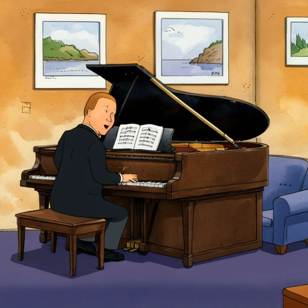 cartoon rendition of a scene from the movie The Pianist (2002) - Biography, Drama, Music, action shot, epic framing, 
(in kingofthehill style:1.4)
<lora:xl_more_art-full_v1:0.5> <lora:add-detail-xl:0.45>  <lora:kingofthehillstyleXL_v.10.1:1>