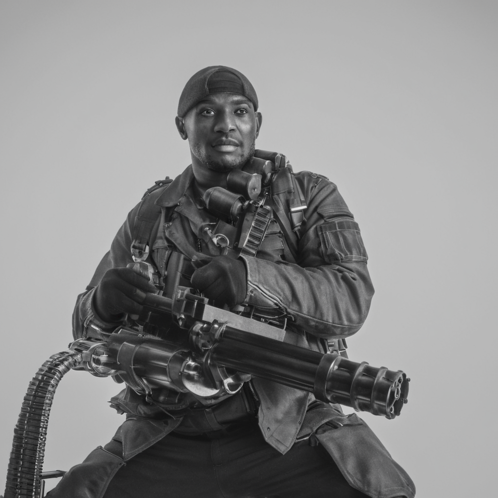 cinematic film still of  <lora:Handheld M134 Minigun:0.8>
Handheld M134 Minigun a machine gun with a metal barrel on a white background,Handheld M134 Minigun style,simple background,white background,monochrome,weapon,greyscale,gun,no humans,still life,gatling gun, shallow depth of field, vignette, highly detailed, high budget, bokeh, cinemascope, moody, epic, gorgeous, film grain, grainy