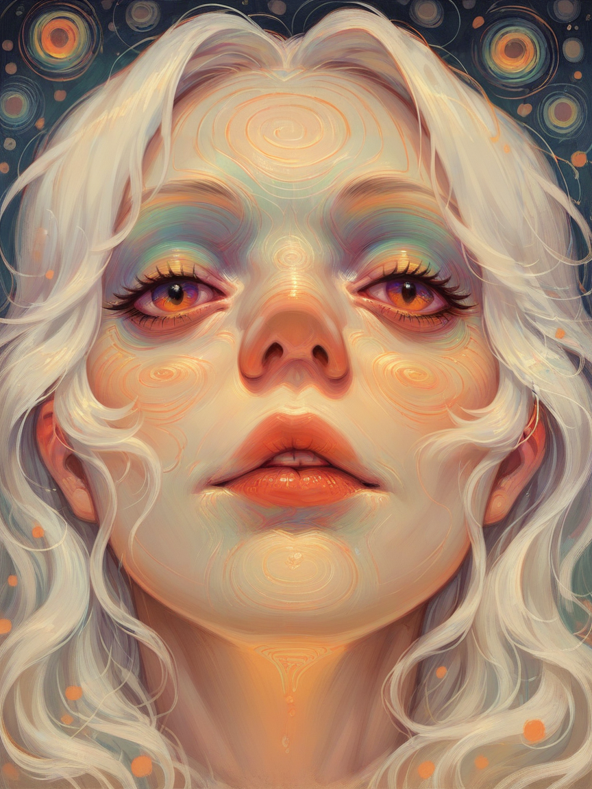 score_9, score_8_up, score_7_up, score_6_up, score_5_up,  <lora:m3rryXLP:0.7> m3rry, solo, multicolored eyes, abstract, 1girl, portrait, looking at viewer,