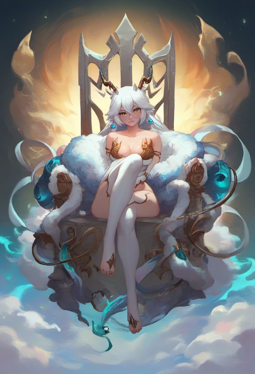 zPDXL, score_9, score_8_up, score_7_up, score_6_up, score_5_up, score_4_up, BREAK <lora:Veibae_PonyXL:0.8>, vei_empress, 1girl, solo, looking at viewer, full body, sitting on throne