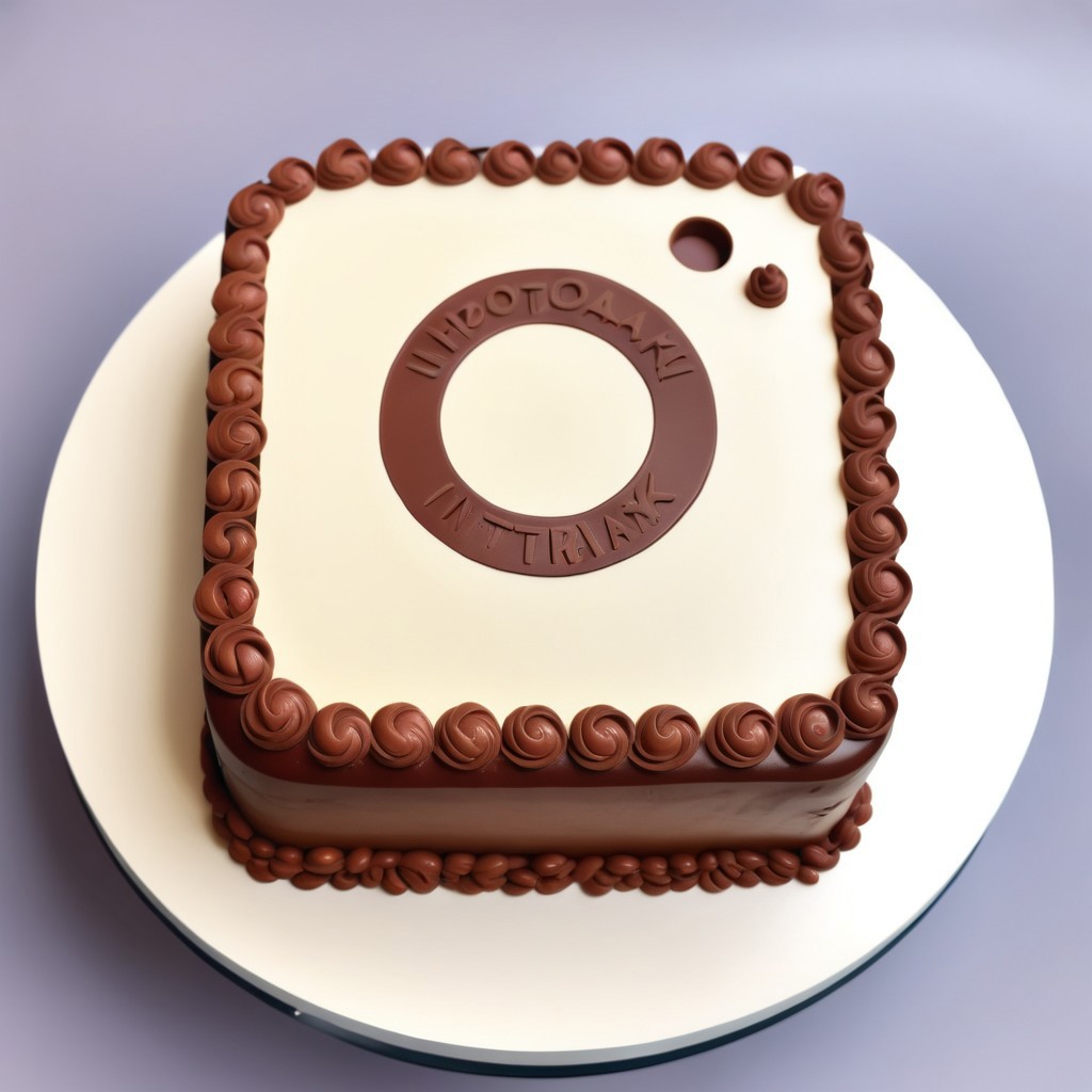 masterpiece, best quality, masterpiece, best quality, 8K, high quality,
What would instagram look like if it were a cake,
chocolate, logo shaped cake, chocolate, fruitcake, white chocolate, dark chocolate, facebook cake, (instagram),  (instagram logo), cake, logo cake, pastry, dessert, logo shaped dessert, logo shaped pastry, delicious cake, wonderful cake, perfect cake, delicious dessert, wonderful dessert, perfect dessert, fancy cake, fancy cake, fancy dessert, fancy dessert, uoclogo, uocsocial, instagram, instagram logo, instagram2024, instagram2024 logo, outline logo, instagram negative logo,