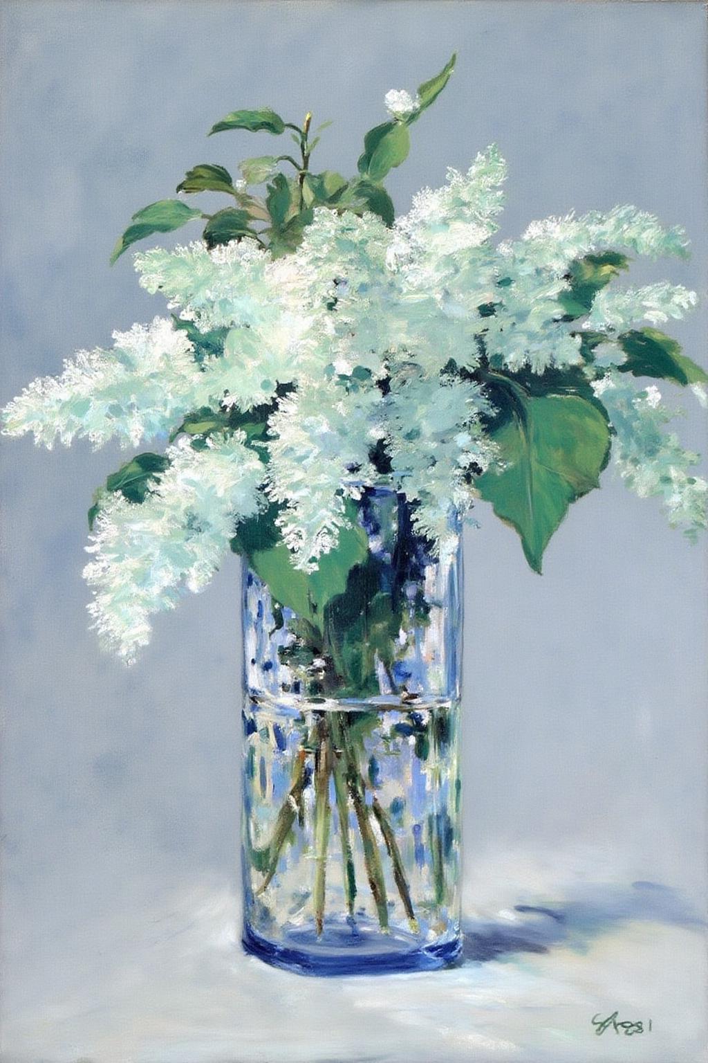 edmanet1 painting.
A bouquet of lilacs in a glass vase.  <lora:edmanet1_cap_d6a3e13:1.0><lora:834764475224687190:0>