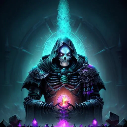 (((necromancer))), death, immortality, mortality, poison, brutal, magic book, (((male))), (magic), sexy, mystical, ((cold colors)), fantasy, darkness, high quality, lich, (((skeleton hand))), frozen ball, frustration, snake, strong, powerful, giant muscles, rusty iron armory, (beautiful detailed splash art:1.4), augmentations, masterpiece
