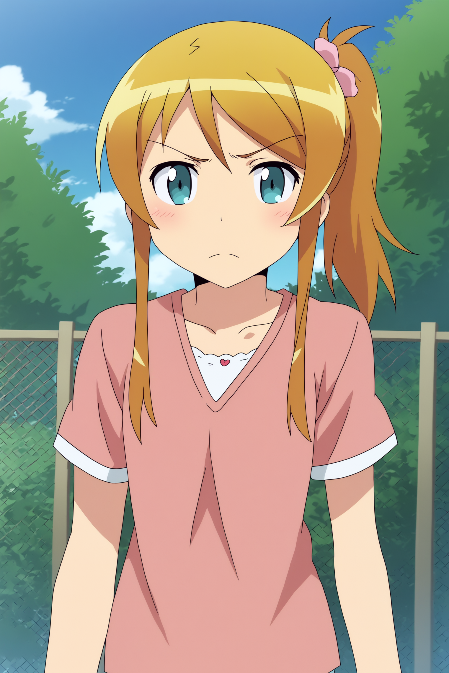 solo, anime coloring, Kirino Kousaka <lora:Oreimo-Kirino_Kousaka-PDXL:0.8>