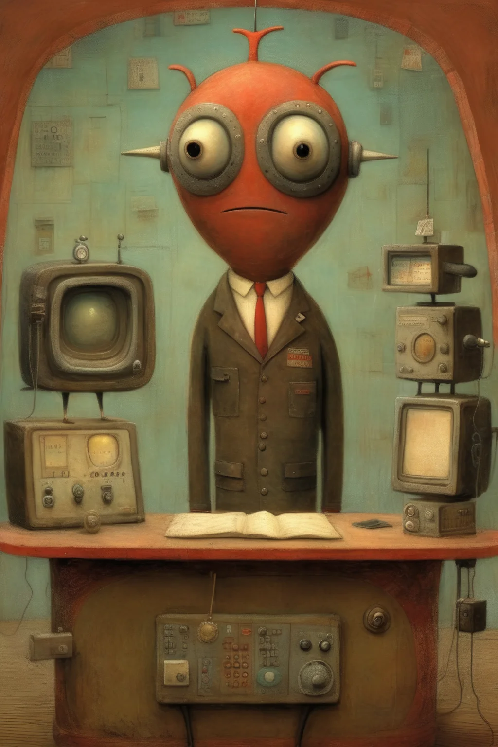 <lora:Shaun Tan Style:1>Shaun Tan Style - pilot of the airwaves