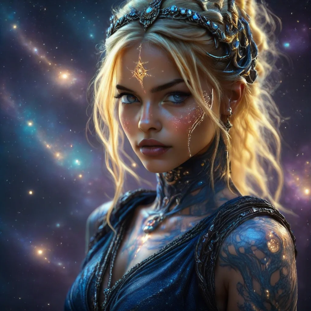 Gorgeous Galactic female with blonde hair