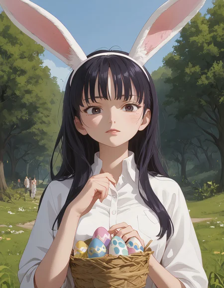 (score_9, score_8_up, score_7_up), 1girl, ${theme}, ${outfit}, solo, easter, egg, ${props}, ${accessories}, ${animal_companion}, pastel colors, cinematic lighting, ${pose}, spring atmosphere, ${setting}
, Yamada Anna, Yamada_Anna, Anime_Screencap