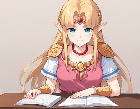 <lora:princess_zelda_XL_pony_bf16_v1:1>1girl, princess zelda, sitting on desk,, BREAK score_9, score_8_up, score_7_up, BREAK source_anime, rating_explicit, best quality, masterpiece, uncensored,<lora:sdxl_lightning_4step_lora:1>(clear eyes:1.2),clear art,zPDXLpg