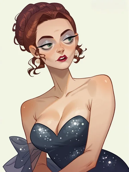 score_9, score_8_up, score_7_up, score_6_up, score_5_up, <lora:kangyannanXLP:0.8> kangyannan, white background, 1girl, evening gown,