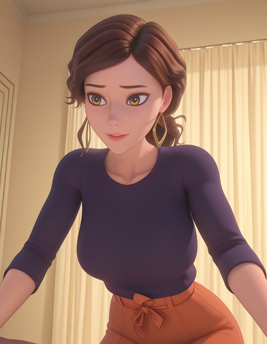 Masterpiece, high-res, 2k, best quality, 3d,   gia <lora:Gia_illus-000043:1> Elbows on the ground palms out