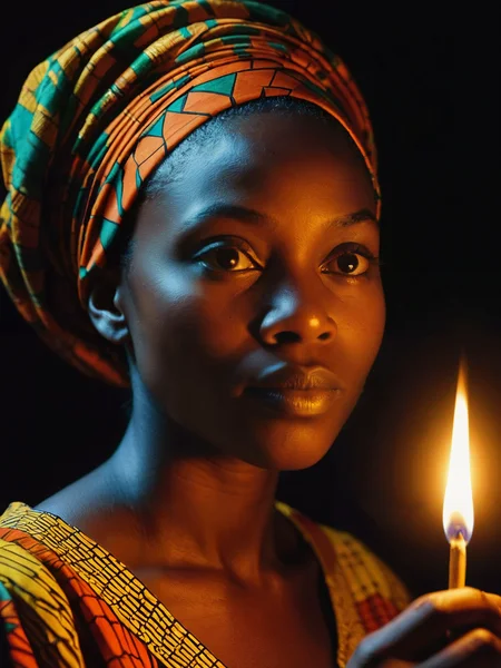 High quality,
portrait of a Nigerian woman, darkness, night, her face illuminated by the light of a single match,
<lora:RMSDXL_Enhance:0.45>,
<lora:add-detail-xl:0.8>,
<lora:RMSDXL_Darkness_Cinema:0.5>,
<lora:RMSDXL_Photo:0.45>,