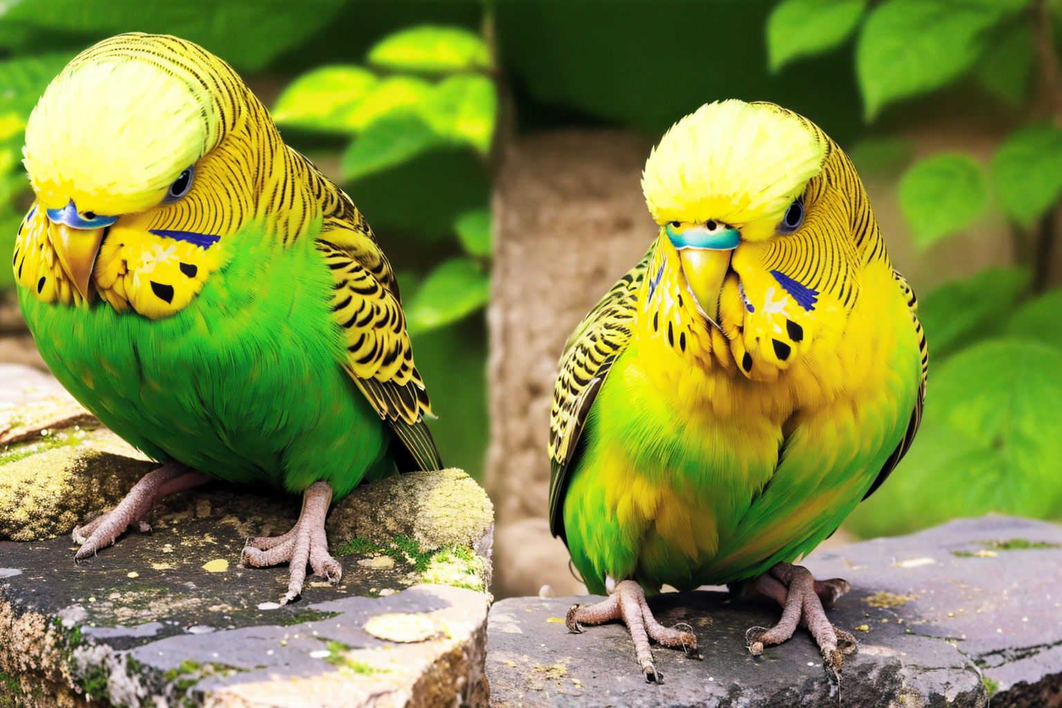 (masterpiece, best quality:1.2), ultra-detailed, (a green: and yellow parakeet:1.1) in the forest:1.2), (realistic:1.5), <lora:EdobBudgies_v1.0:1>