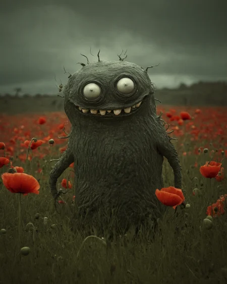 <lora:Johan_Potma_Art_Style_SDXL-000008:0.9> creature freaks monster
Floating in a poppy meadow
<lora:chdmchlwrd:1.0> chdmchlwrd style dark photography
detailed, whimsical