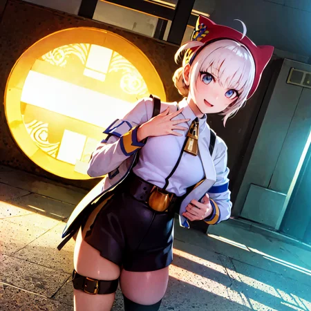 masterpiece, best quality, photorealistic, 3D, shiny_skin, shiny_hair, dynamic angle, beautiful detailed glow, HDR, Rembrandt lighting, colorful refraction, lens flare, bloom, film Reflection, chromatic aberration, light diffusion, public indecency, cowboy shot, deep meaning, physically-based rendering, bright, vibrant, intricate, 1girl,ooshiro mashiro,<lora:ooshiro mashiro:1.0>, :d