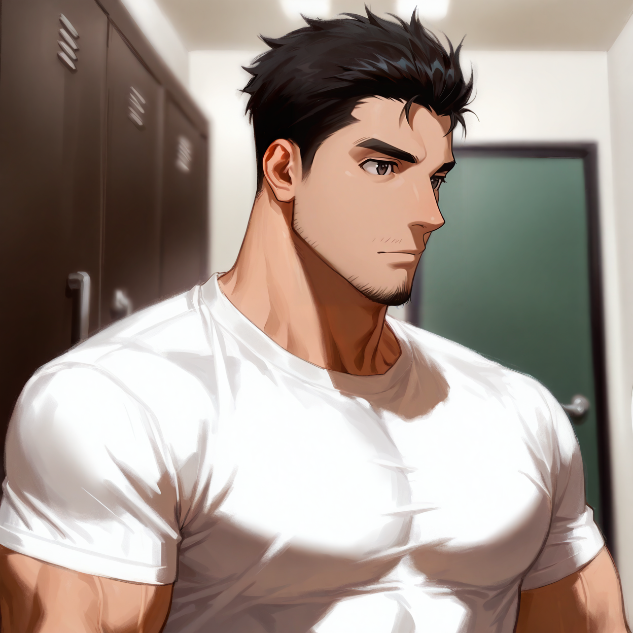 <lora:Iwaizumi_Shou_Rail_Wars:.7>, 1waizumu_sh0u, black_1waizumu_sh0u_hair, grey_1waizumu_sh0u_eyes
(very short hair, beard, bara, mature, facial hair, stubble, beard, full beard, sideburn, beard, a lot of beard, ), facial hair,male focus, muscular male, muscular male, bara, mature,  bara, mature, aixiwuganda_(20222192), very awa, masterpiece, best quality, absurdres, newest, perfect quality, detailed background, intricate details,
<lora:slider_Body Type_alpha1.0_rank4_noxattn_last:3><lora:style_Anime Summer Days 2 Style SDXL_LoRA_Pony Diffusion V6 XL:.6><lora:slider_cfg_scale_boost:.7><lora:Artist6p:.55>, Artist6p, Artist04p,<lora:slider_il_brightness_slider_d1:-1><lora:slider_il_contrast_slider_d1:-1><lora:slider_DarkSlider1.2_alpha1.0_rank16_full_300steps:-.6>