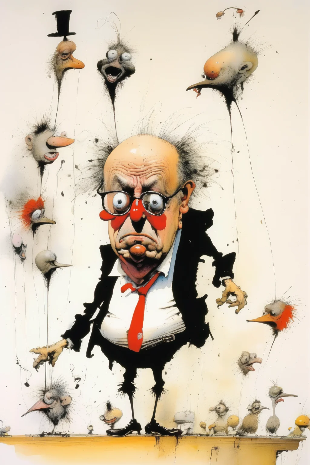 <lora:Ralph Steadman Style:1>Ralph Steadman Style - Ralph Steadman is the most boring person in the world