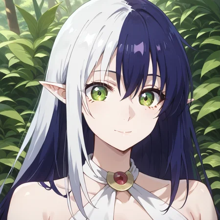 tiera, 1girl, solo, score_9, score_8_up, score_7_up, (highly detailed, masterpiece, best quality), light smile, dyed bangs, upper body, <lora:tiera-ponyXL-v0.6-000008:0.85>