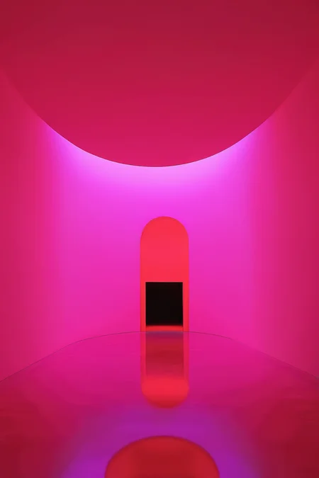 <lora:James Turrell Style:1>James Turrell Style - james turrell space in reds and neon pinks