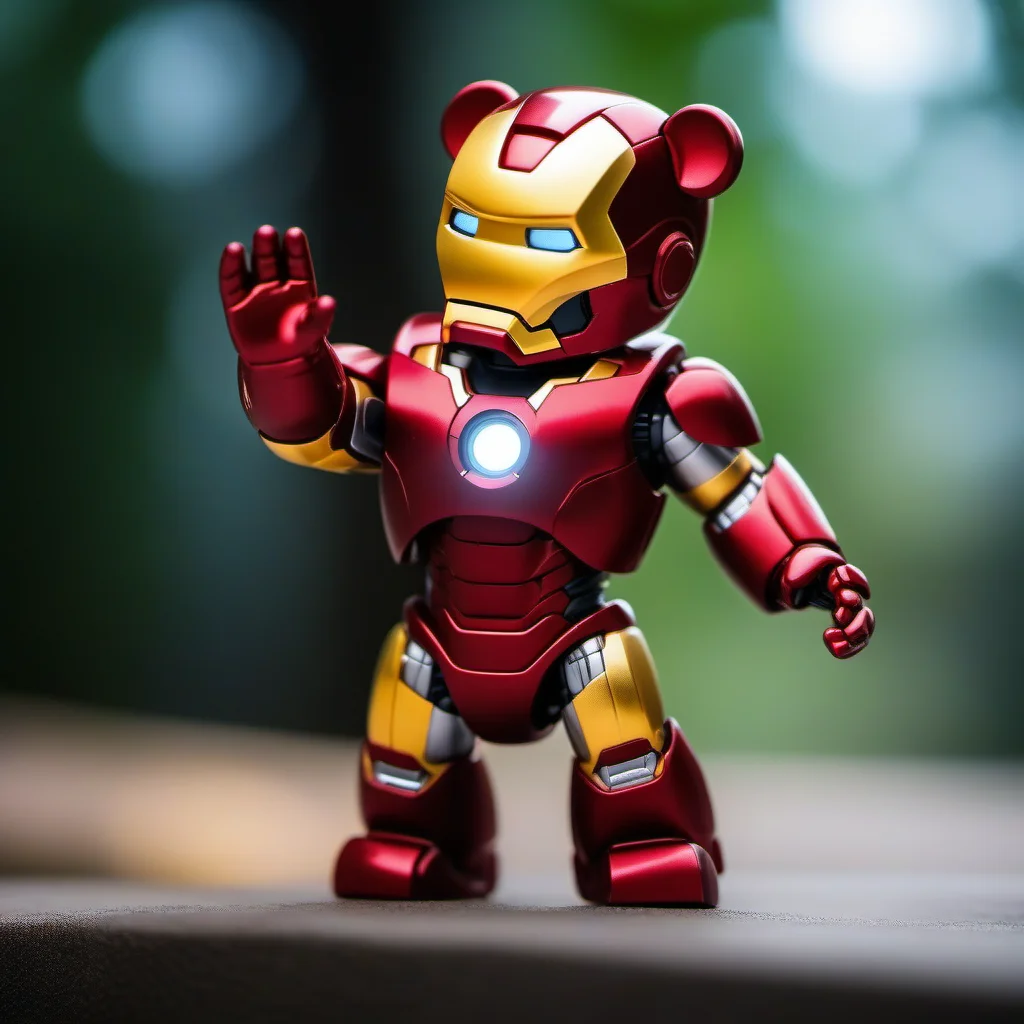 cinematic photo a liveaction winnie is iron man <lora:Winnie1024:0.8> . 35mm photograph, film, bokeh, professional, 4k, highly detailed