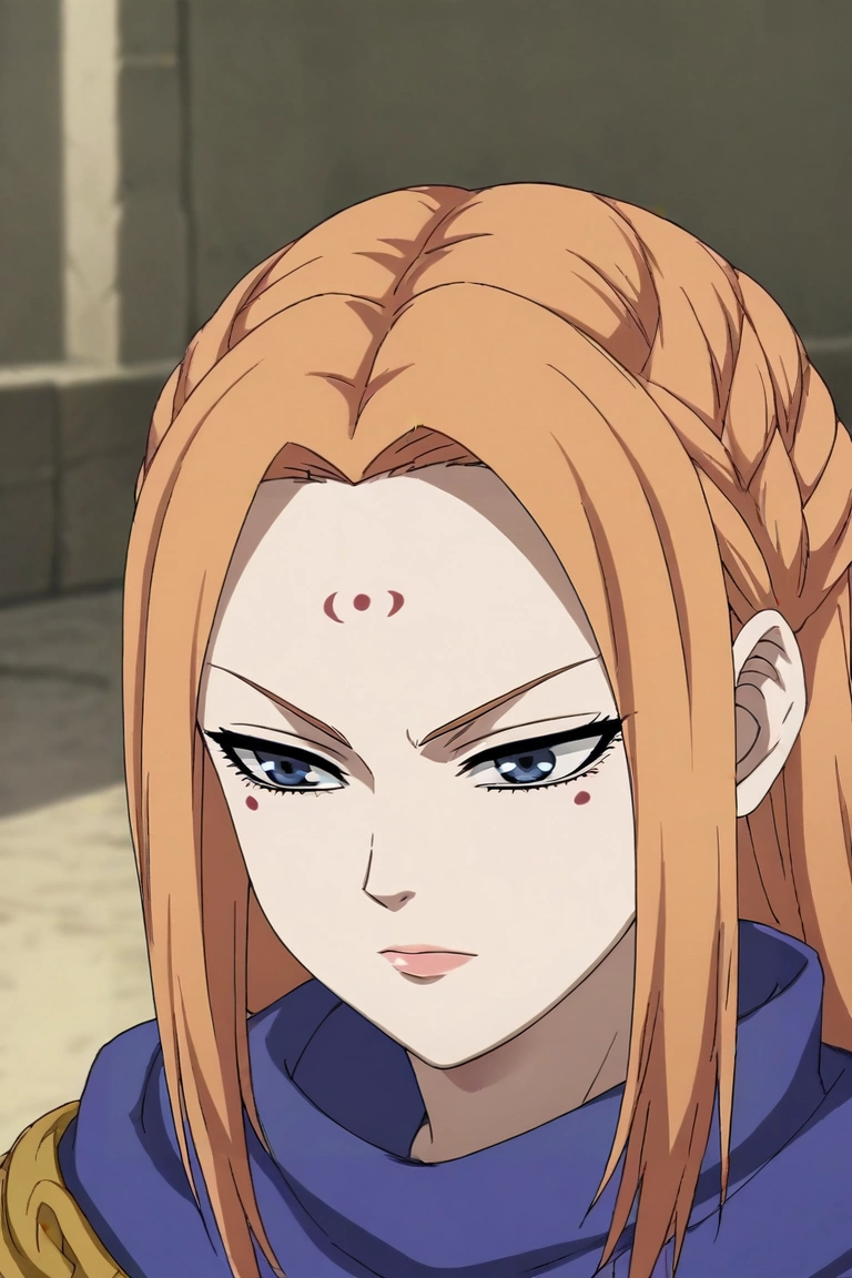 score_9, score_8_up, score_7_up, source_anime, rating_safe, intricate details, anime screencap, , official style, , depth of field, 1girl, solo, <lora:yang_duanhe_pony:0.86>, yang_duanhe, orange hair, blue eyes, aged down, long hair, facial mark, forehead mark, , , , <lora:sdxl_lightning_8step_lora:1>