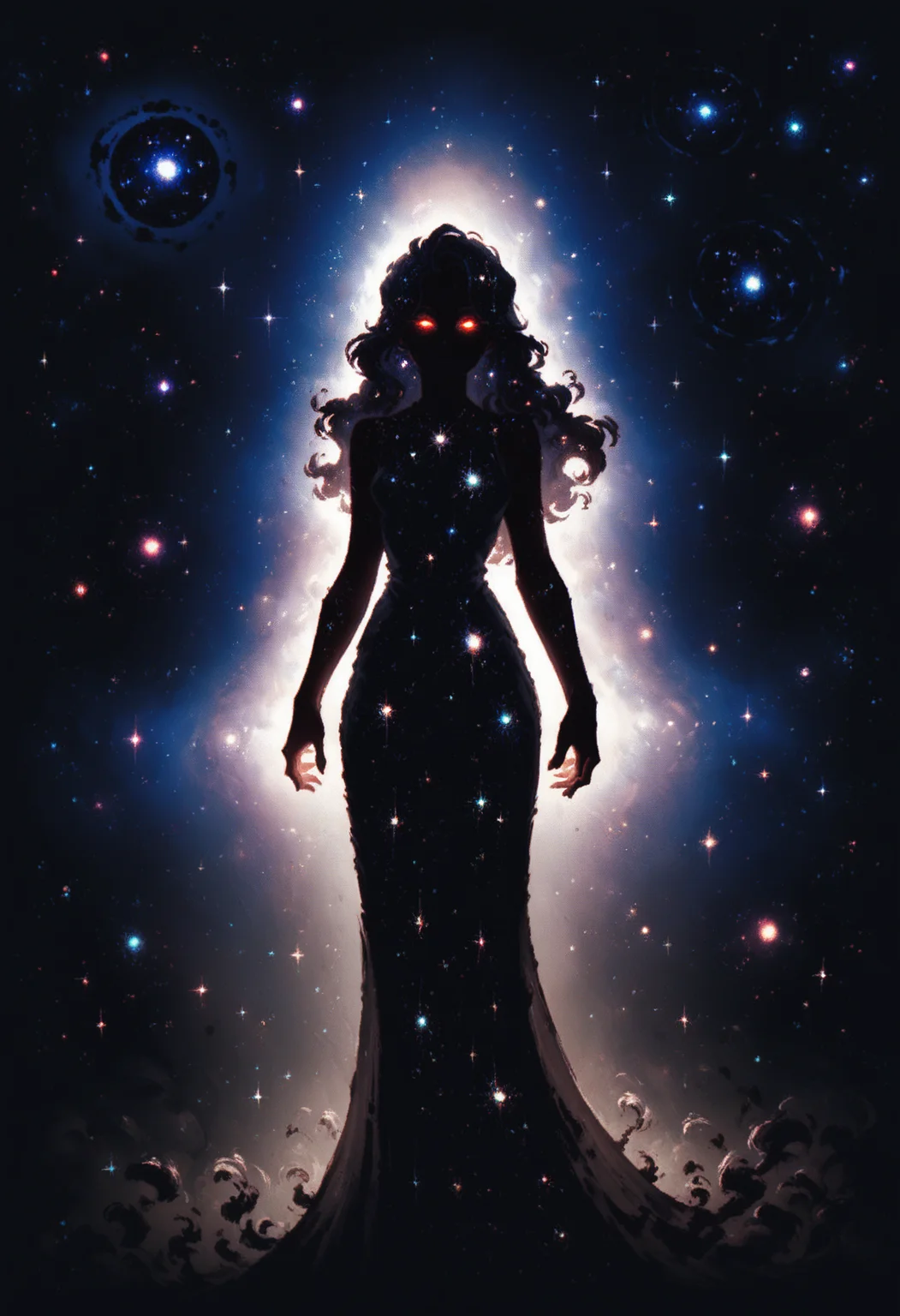(score_9_up, score_8_up:1.2), score_7_up, high spren, 1girl, glowing eyes, silhouette, long hair, dress, galaxy, space, neon, volumetric lighting, <lora:High_Spren-000006:0.6>, <lora:xl_more_art-full_v1:0.4>, <lora:MJ52:0.4>, <lora:RMSDXL_Enhance:2>, <lora:RMSDXL_Creative:1>, <lora:great_lighting:4>, <lora:aesthetic:4>