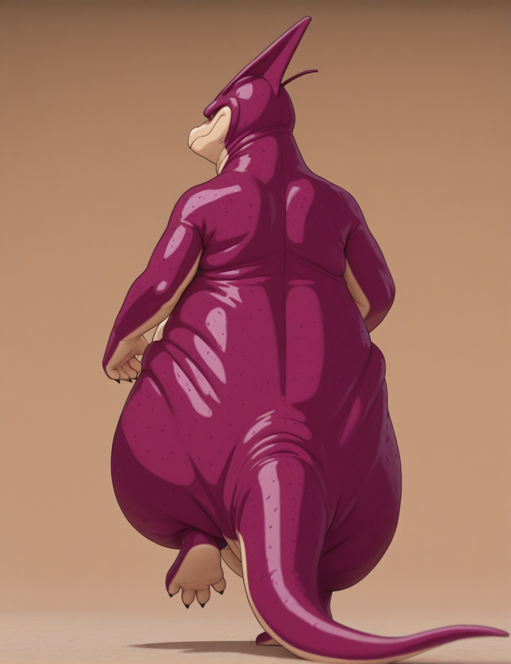 masterpiece, best quality, newest, absurdres, highres, , solo, rageshenron,  small, no humans, frown,  mouth closed, full body view,  belly fold, rear view, skin folds,raised leg  , fat neck
backlight, masterpiece, best quality, amazing quality, very aesthetic, high resolution, ultra-detailed, absurdres, newest, scenery, , dokkan art, 3d model, anime screenshot
rageshenron,  <lora:Rage_Shenron_Illustrious:1>