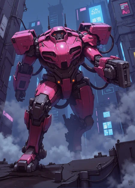 <lora:ck-Sci-Fi-Concepts:0.7>, in the style of ck-sfc, single battle mech in combat in a sci-fi inspired city, neon-lit vibrant color palette
<lora:ck-nc-luminal-genesis:0.8>
<lora:test2:0.8>