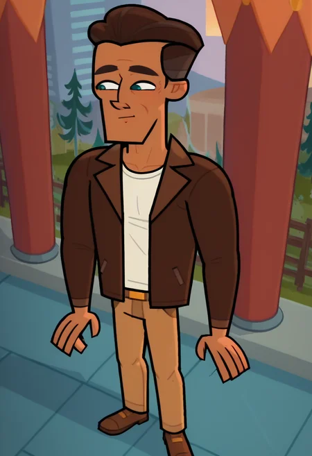 score_9, score_8_up, score_7_up, source_toon, <lora:10:0.95> dcrmhusband, 1boy, brown jacket, light-brown pants, solo, full body, standing, from above,