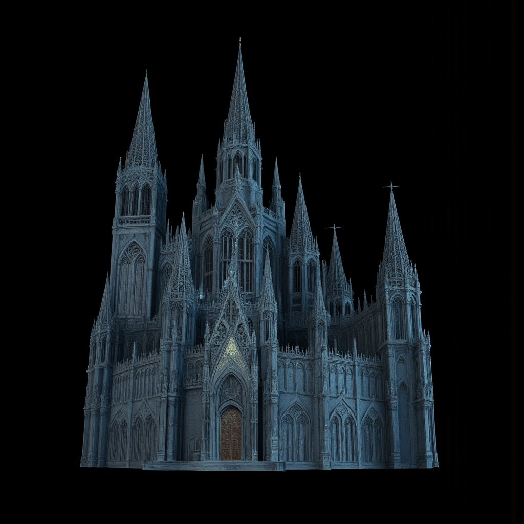 A Medieval castle with elderscrolls inspired aestetics and legend of zelda
Set against a solid dark black color background to emphasize its unsettling unnatural form that emphasizes its silhouette. The medium is not a traditional painting or illustrative medium like watercolor or ink but rather a digital 3D rendering.
MikeFranchinastyle, d4artstyle, d4concept, , bbstyle,, horror theme,, zbrush, ZBClay model of a gray sculpture, 1990's, 1990's style