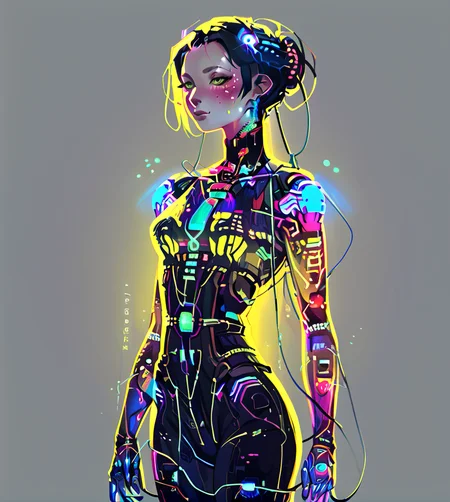 score_9, score_8_up, score_7_up,,
<lora:Circuit_patternPony:0.8>,
circuitpattern,
1girl,solo,clothing,cyberpunk,cable,