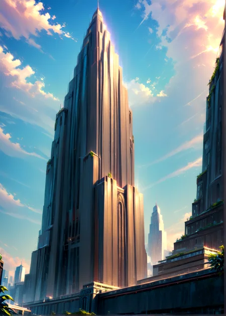 score_9, score_8_up, score_7_up,
<lora:Art_Deco_(Architecture)_(Pony)_(AD):1> Art Deco, scenery, architecture, monumental architecture,  building, city, cityscape, 
8K, In'ei, chiaroscuro, rim lighting, perfect depth of field shot, ray tracing, beautiful, subsurface scattering, idealized city, wide beautiful boulevards, busy city center, parks and manicured lawn areas, large parks, plazas, detailed fluffy anime clouds, skyscrapers, made out of limestone, art deco windows, photographic realism, art by Thomas Kinkade, soft lighting, soft shading,  
BREAK zPDXL, zPDXLxxx,     <lora:perfection style:1> <lora:sdxl_lightning_8step_lora:0.5> <lora:SDXLHighDetail_v5:1> <lora:RMSDXL_Creative:0.8> <lora:Pony_DetailV2.0:1> <lora:MeMaXL_V3:0.15> <lora:great_lighting:1>