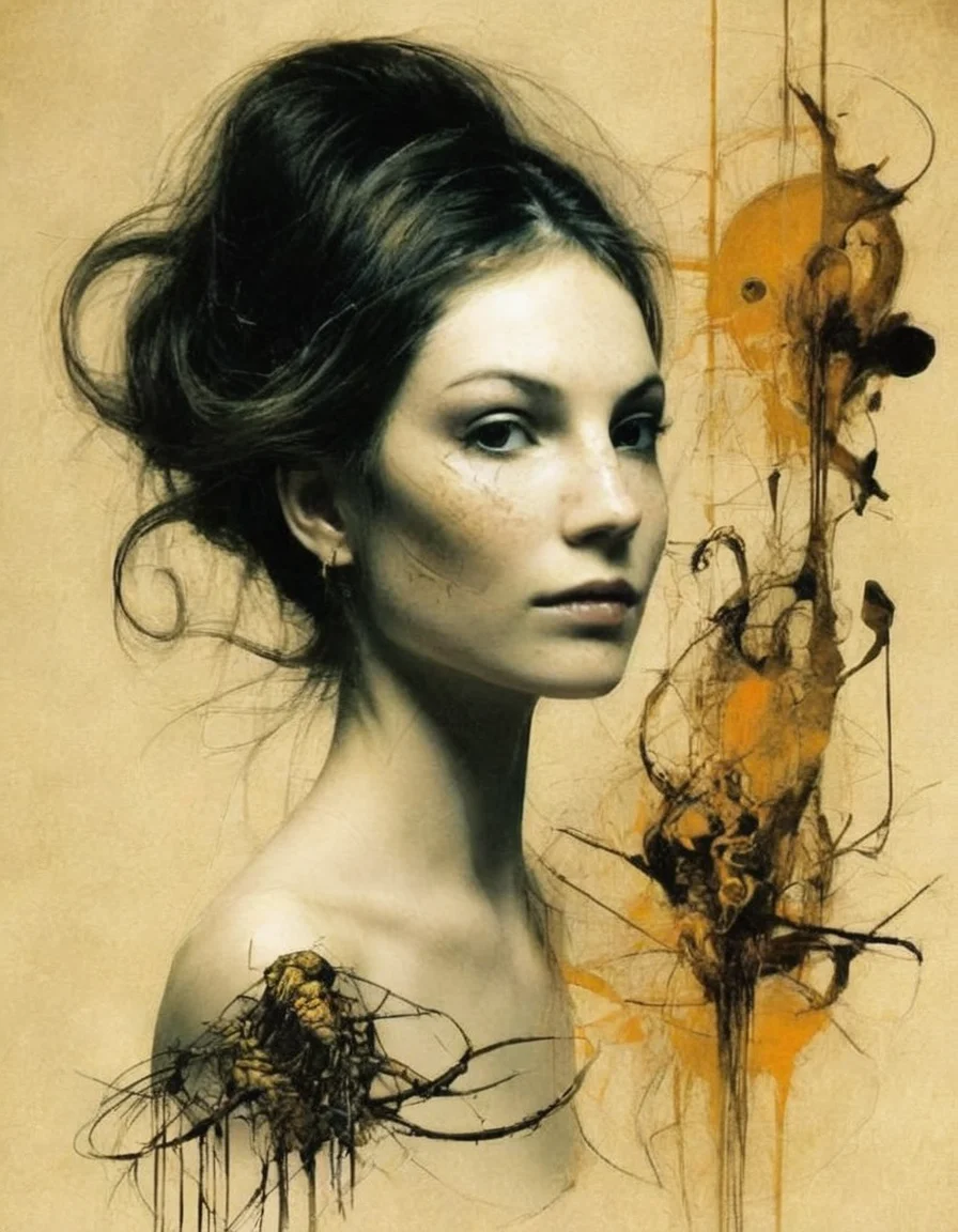a radiant creation by dave mckean of a lady <lora:AnalukXL8:1>
