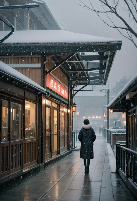 score_9,score_8_up,score_7_up,8k,,ruanyi0732,snowing,gas station,
1girl,<lora:0732 winter_v1_pony:1>