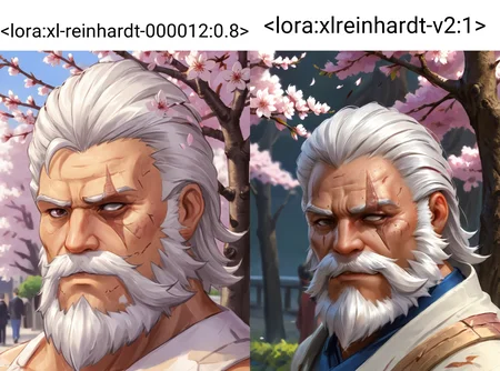 <lora:xl-reinhardt-000012:0.8>,reinhardt,scar across eye,old man,white hair,beard,An old man walking under a cherry blossom tree,intricate details,best quality,8K,UHD,