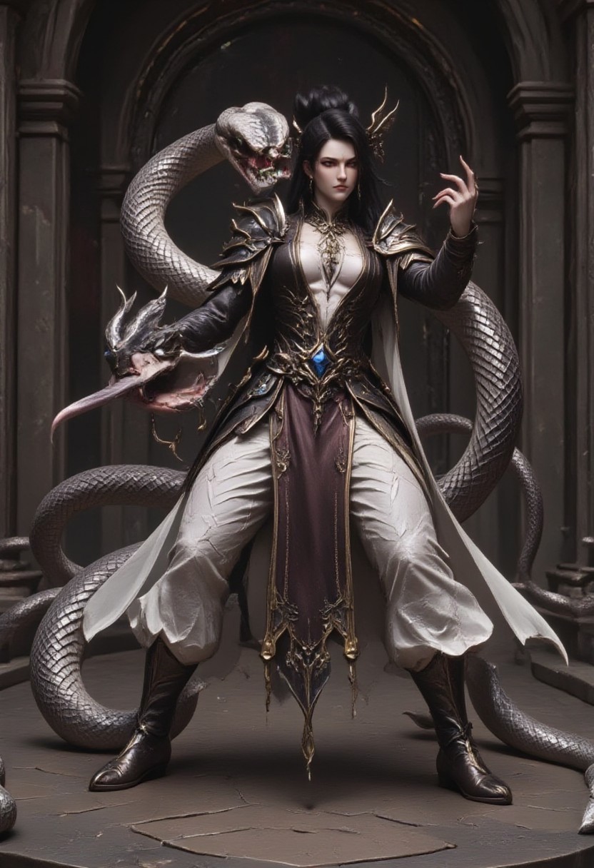 please for the love of god rate it PG for the damned challenge.  NewFantasyCore, metal snake, metallic snake, snek, goth