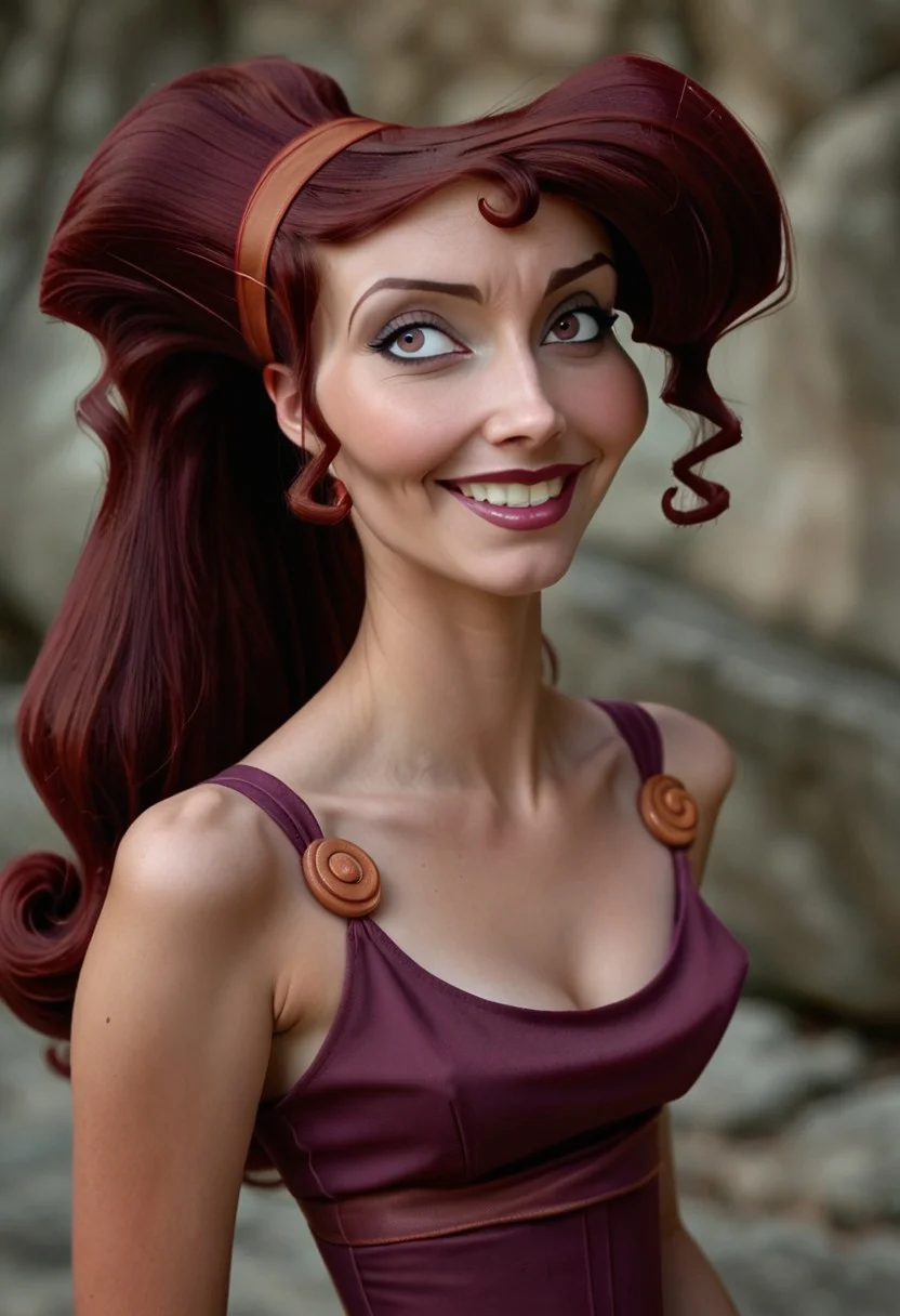 realistic portrait photo of Megara