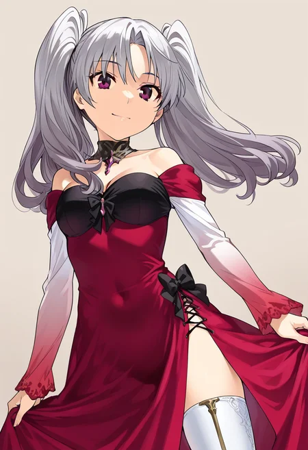 aryabhata,1girl,twintails,white thigh boots,off-shoulder dress,gradient sleeves,side slit,
BREAK
masterpiece,best quality,absurdres,<lora:bs2aryabhata-000016:1>,anime coloring,